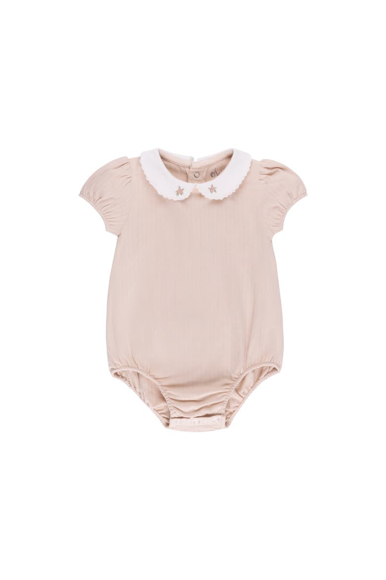 Wide Rib Cotton - Rosebud Collection- Girl Romper, Main, color, Pink/Blush