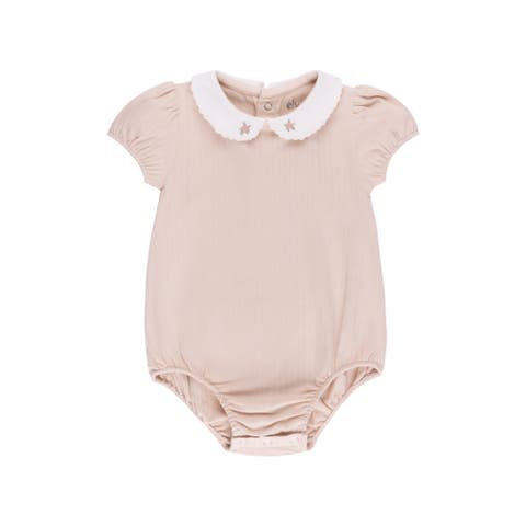Wide Rib Cotton - Rosebud Collection- Girl Romper