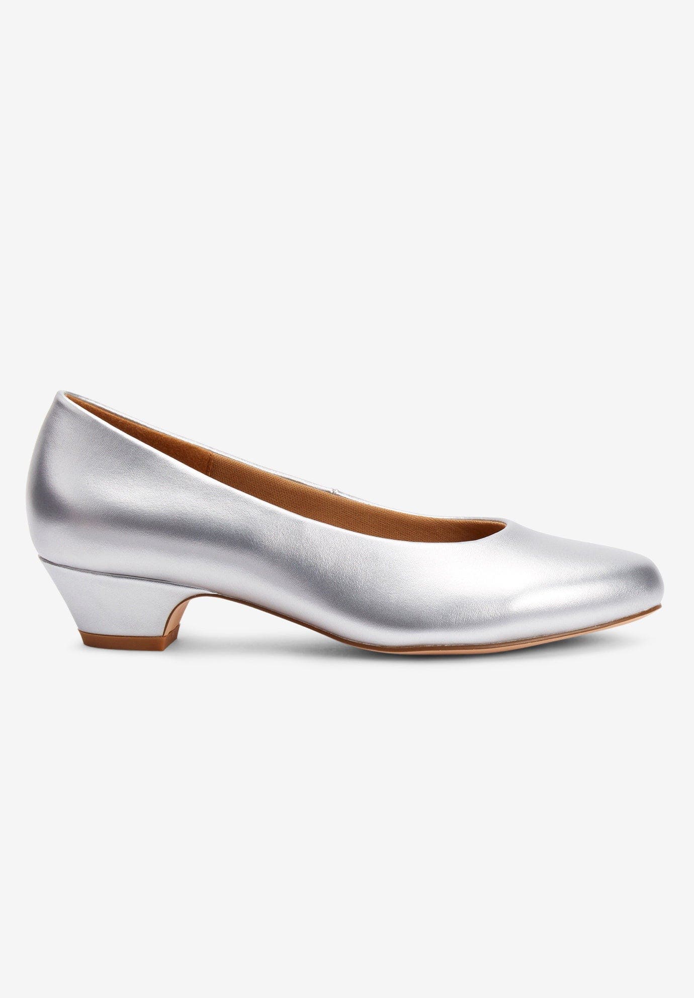 The Vida Leather Like Slip On Pump, Alternate, color, SILVER