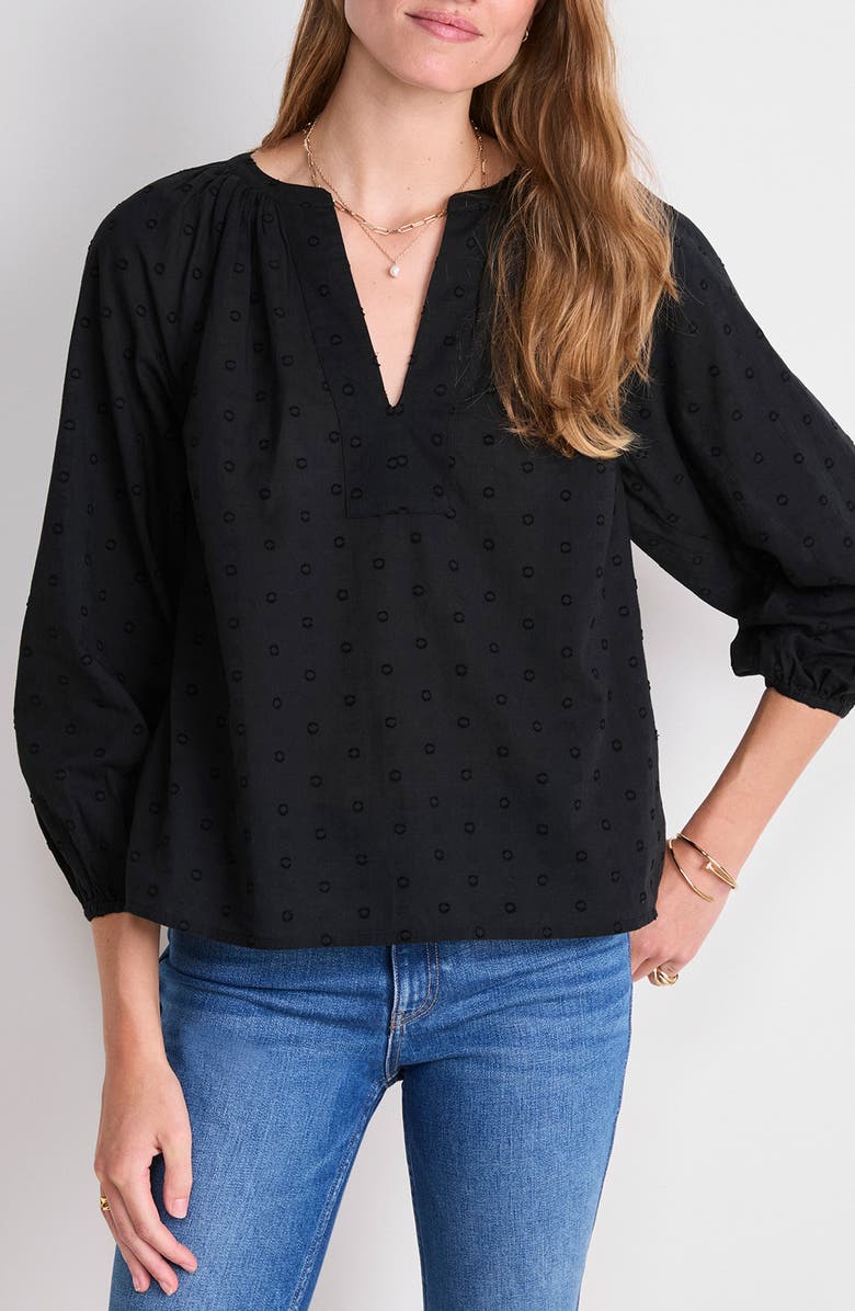 vineyard vines Izzy Cotton Top, Main, color, Jet Black