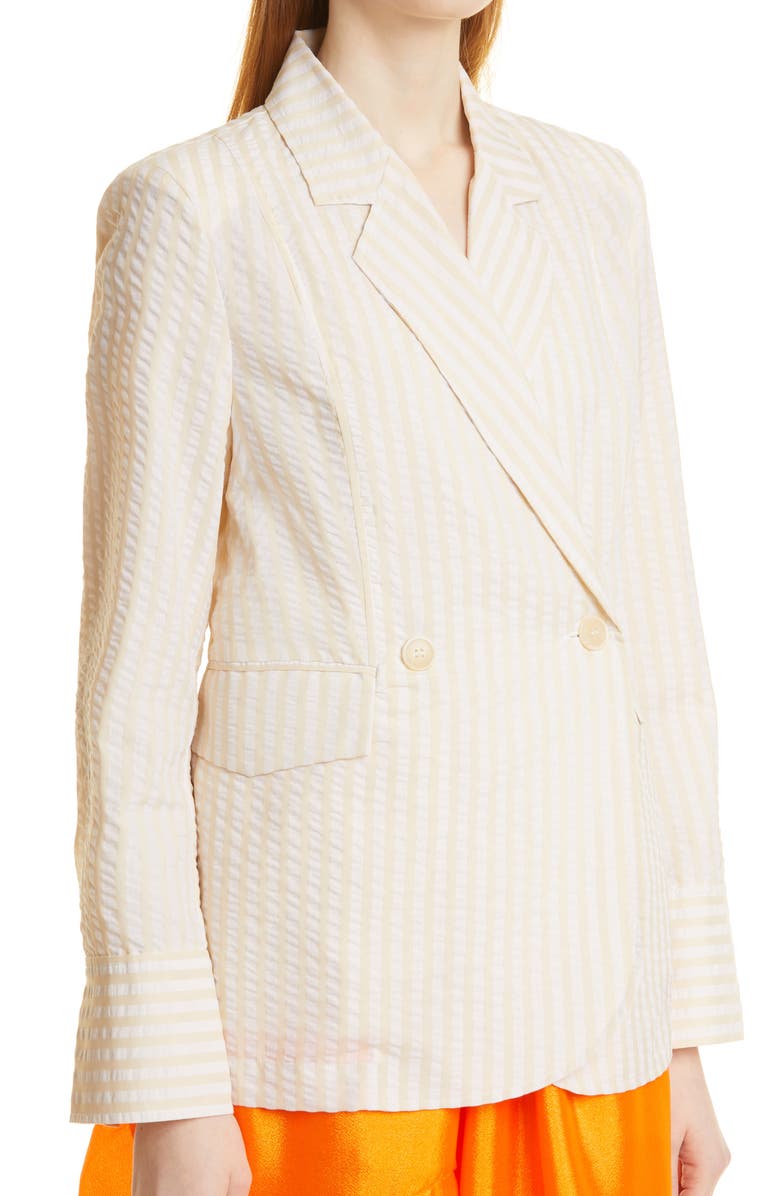 Baum und Pferdgarten Britta Stripe Seersucker Jacket, Alternate, color, 