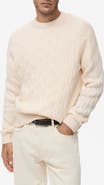 MANGO Cable Crewneck Sweater