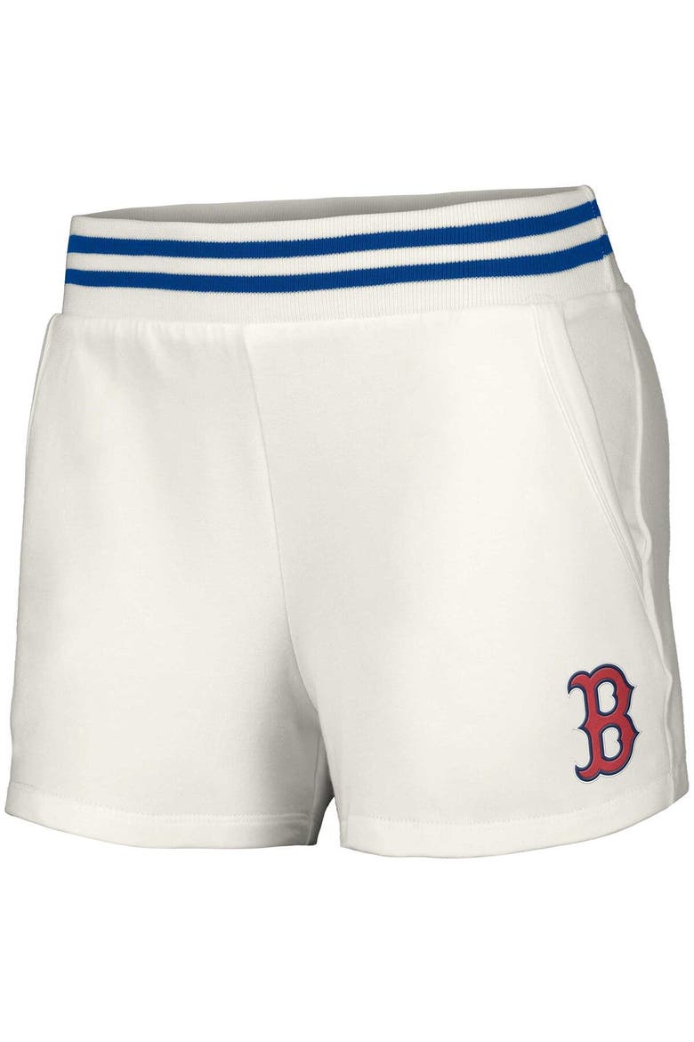 Women's Lusso  White Boston Red Sox Maeg Tri-Blend Pocket Shorts, Alternate, color, White