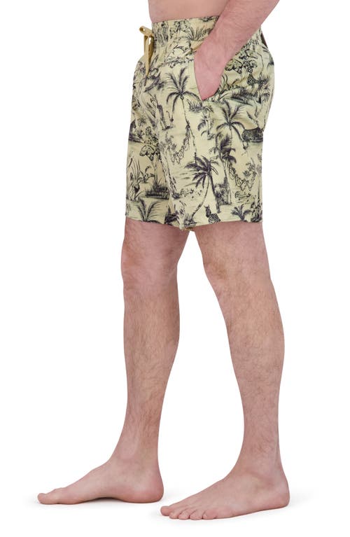 Robert Graham Quickdry Boxer Board Shorts In Safari