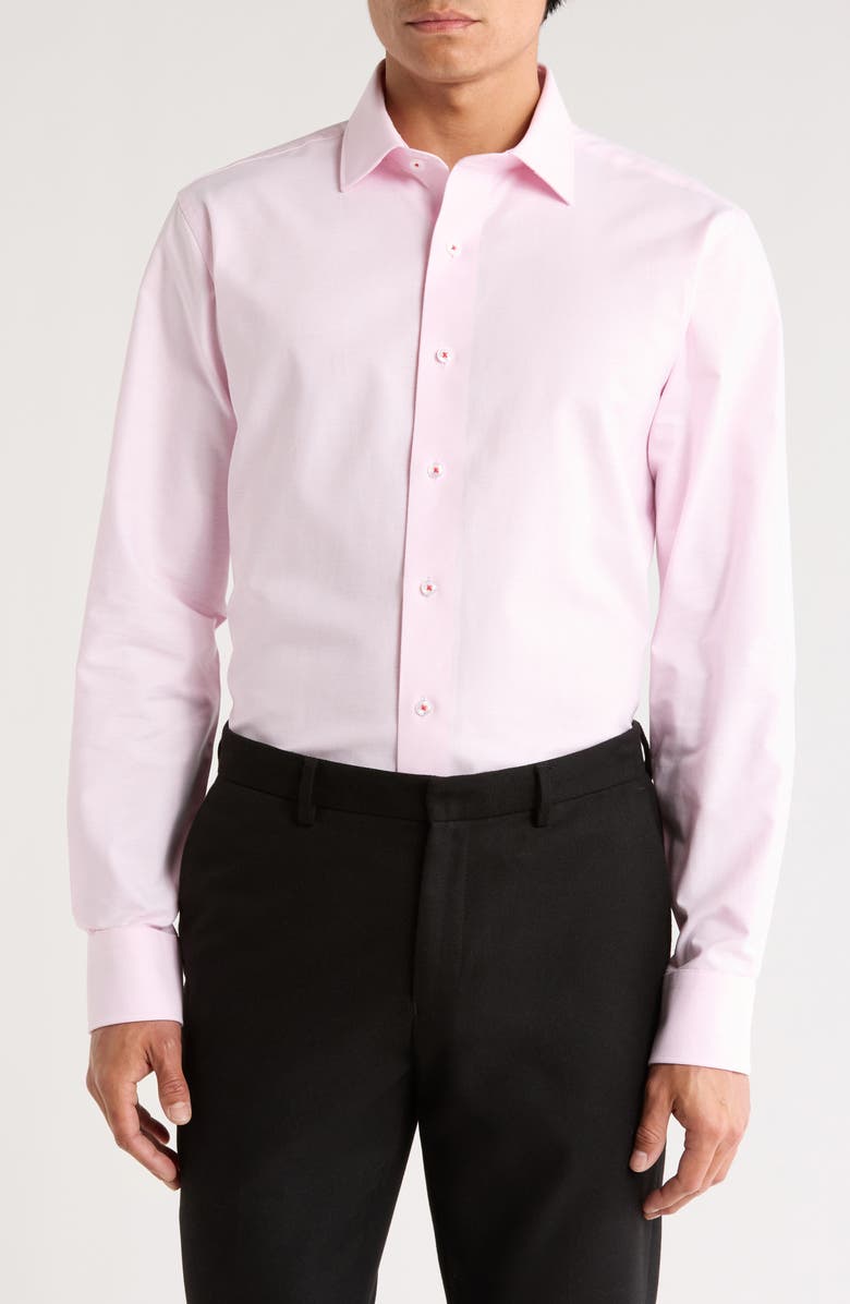 Lorenzo Uomo Trim Fit Textured Cotton Dress Shirt, Main, color, 