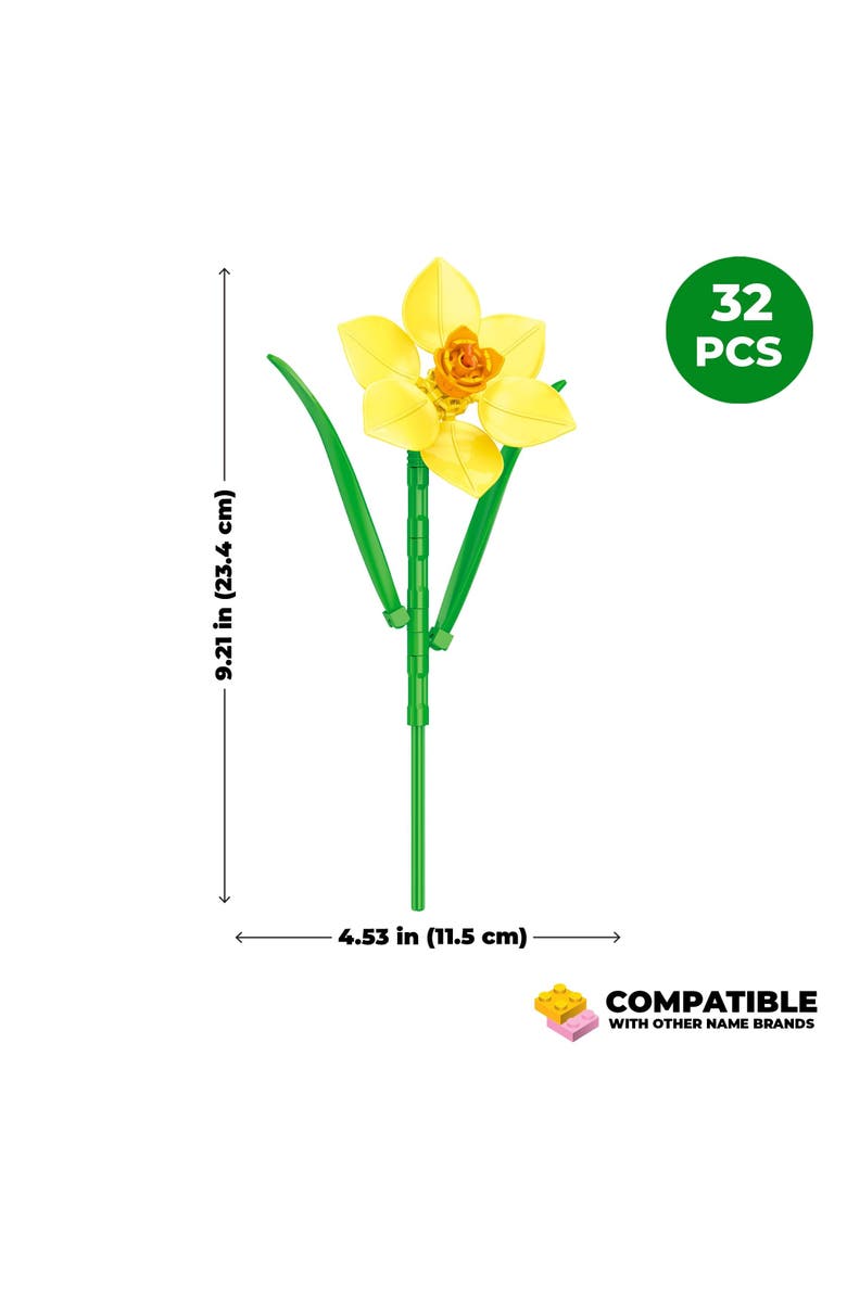 Brickcraft Bricktanicals Daffodil Building Set, Alternate, color, Yellow