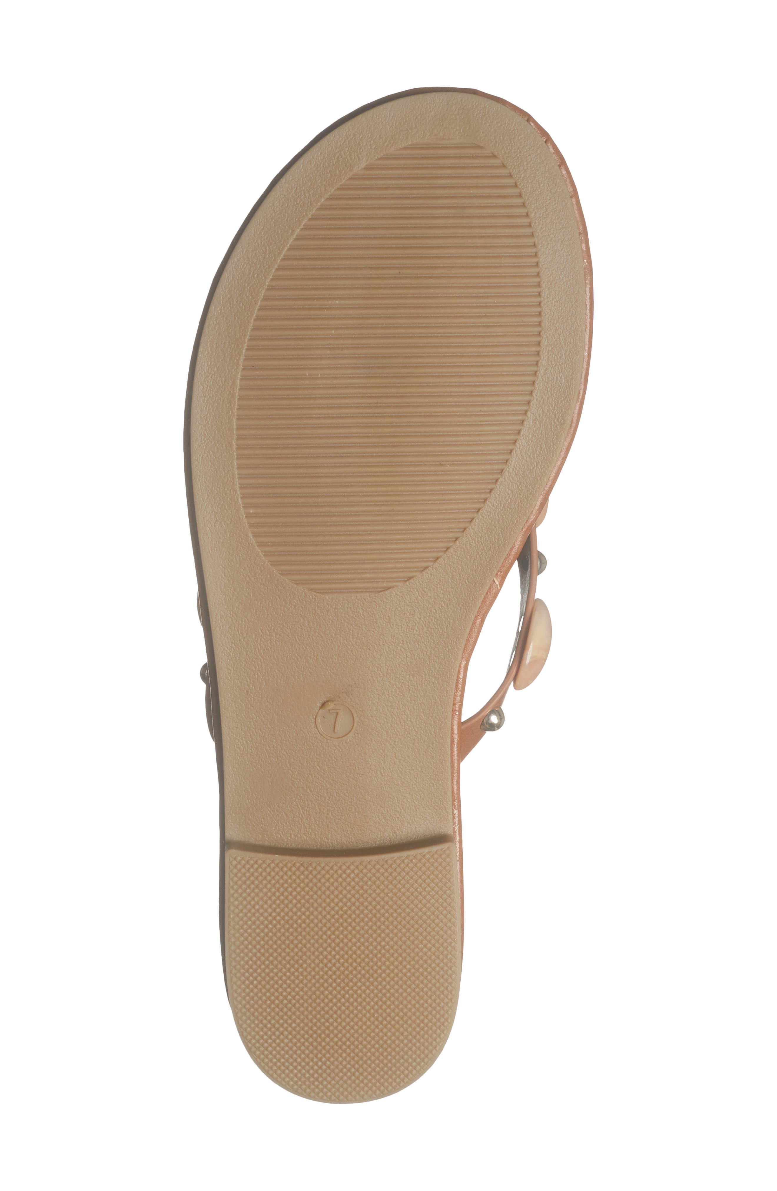 TOP MODA Aria Studded Flip Flop, Alternate, color, Tan Pu