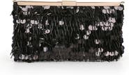 Jewel Badgley Mischka Briar Mixed Sequin Hinged Frame Clutch