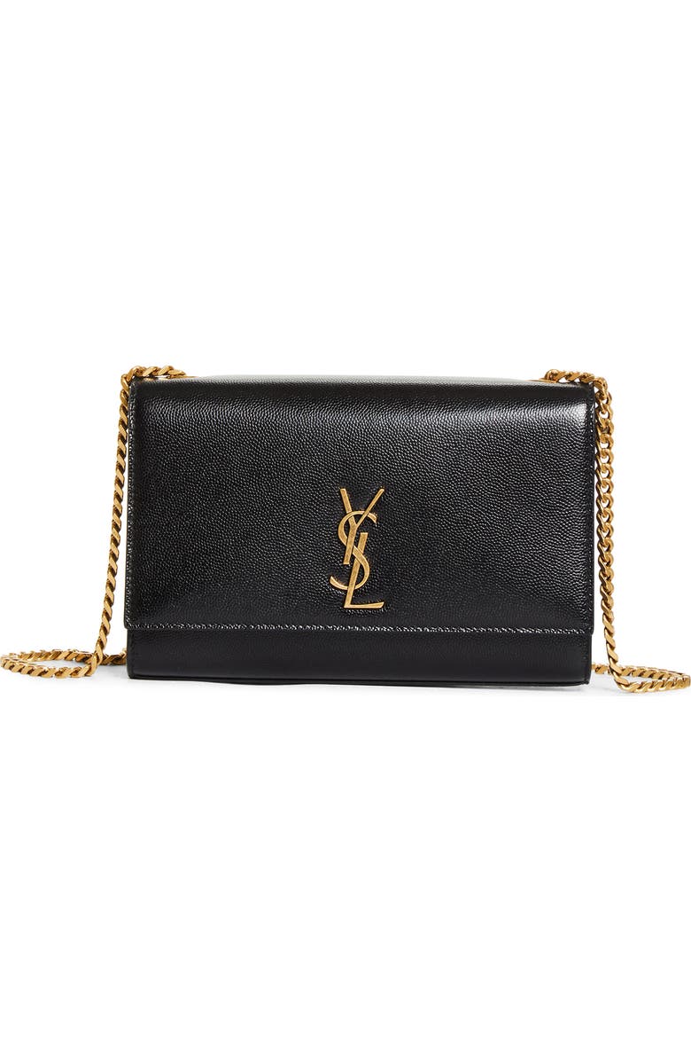 Saint Laurent Small Kate Patent Leather Shoulder Bag, Main, color,
