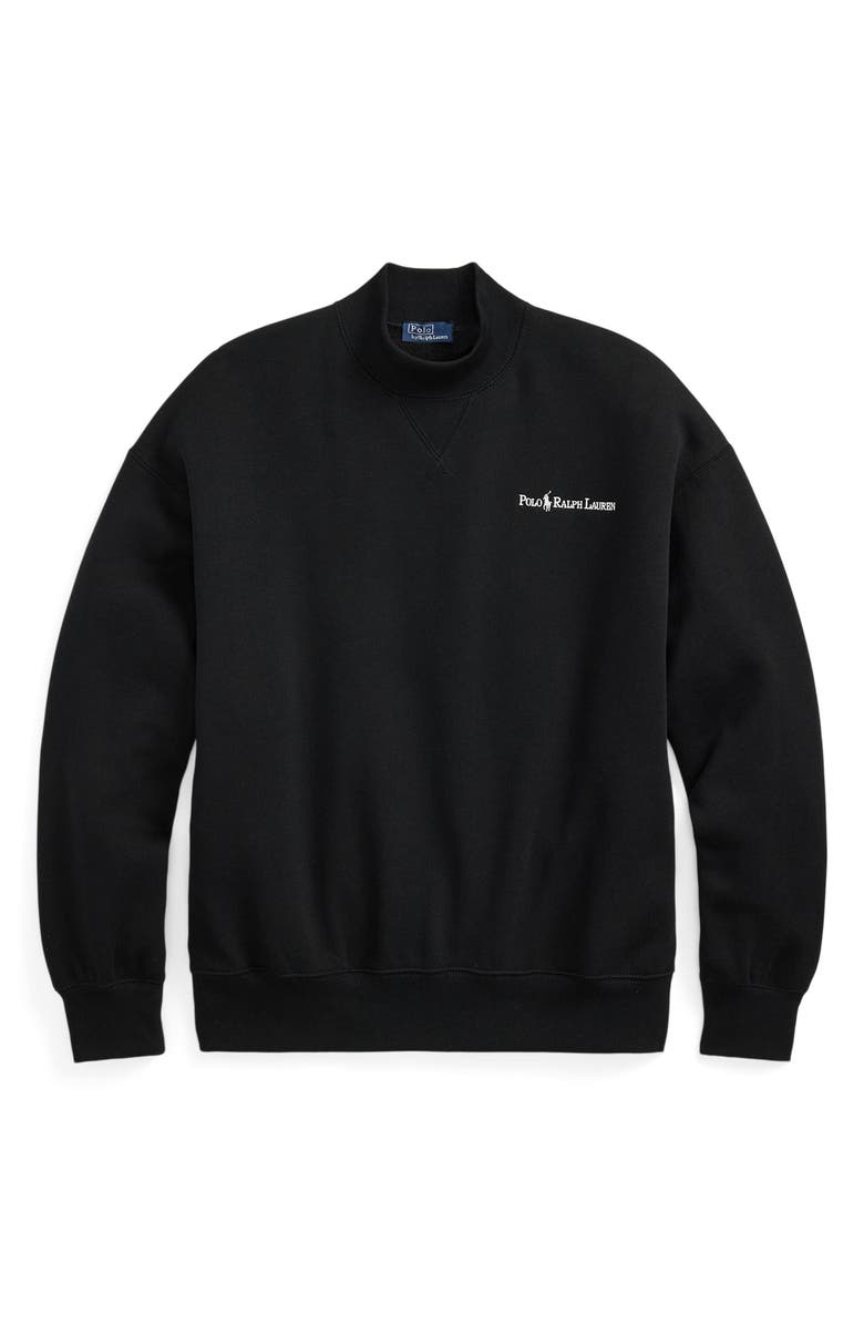 Polo Ralph Lauren Vintage Logo Oversize Mock Neck Sweatshirt, Alternate, color,