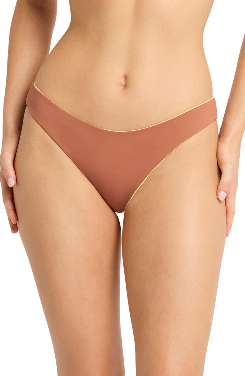 bond-eye Siara Bikini Bottoms, Alternate, color, Lemon Sorbet/ Toasted