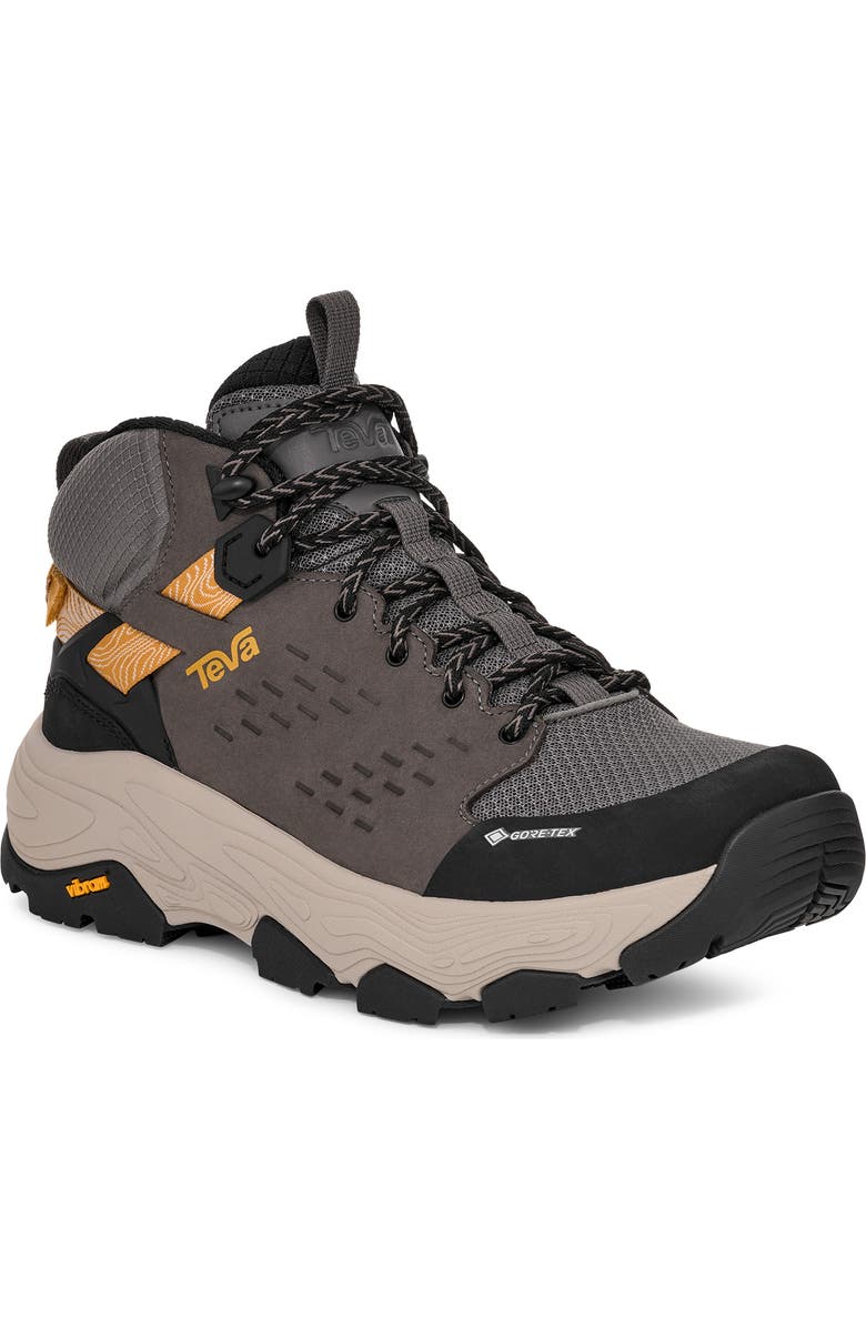Teva Grandview Max Gore-Tex<sup>®</sup> Waterproof Hiking Boot, Main, color, Charcoal / Black