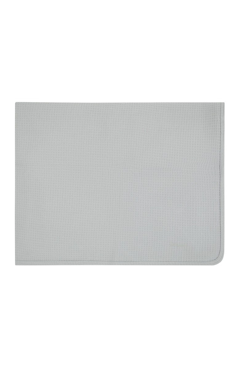 NoggiWear Lil Love Embroidered Waffle Blanket, Main, color, Dusty Blue
