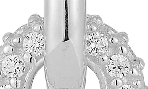 Chloe & Madison Chloe And Madison Pavé Cz Chain Link Drop Earrings In Metallic