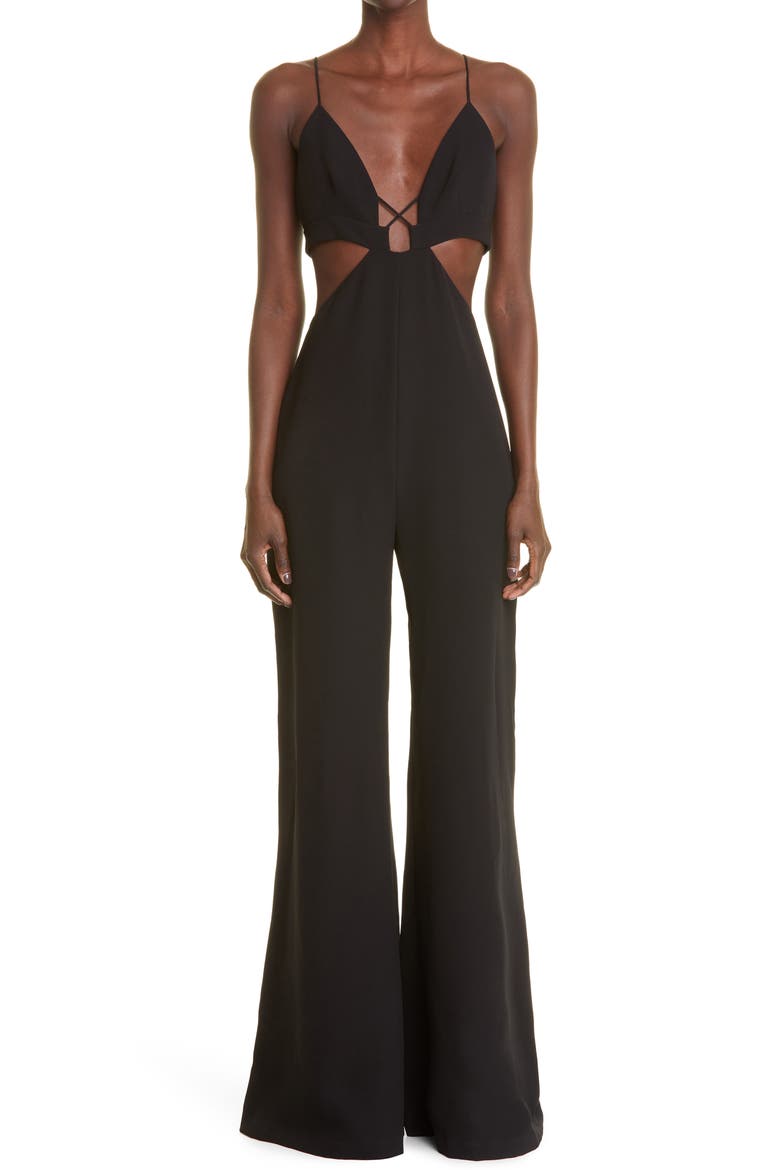 Carter Wide Leg Cutout Jumpsuit, Main, color, BLACK