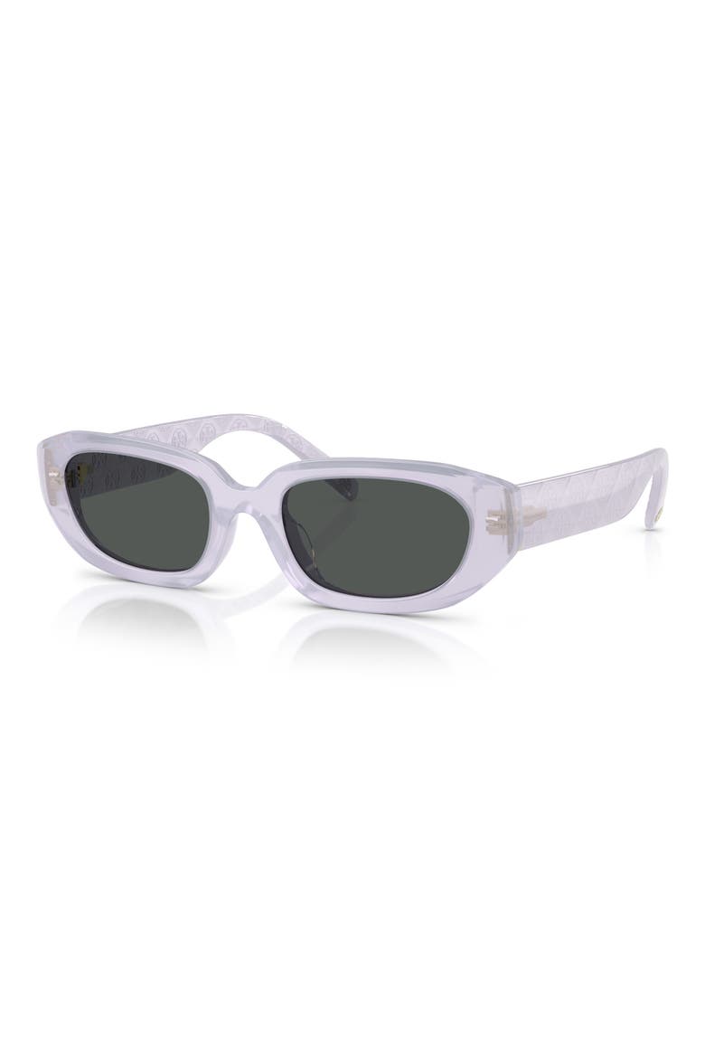 52mm Irregular Sunglasses, Alternate, color, MILKY PURPLE / GREY
