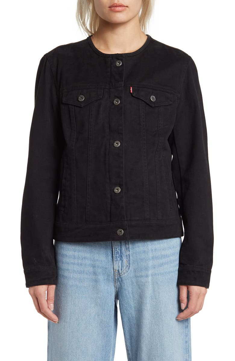 Levi's<sup>®</sup> Collarless Denim Trucker Jacket, Alternate, color,