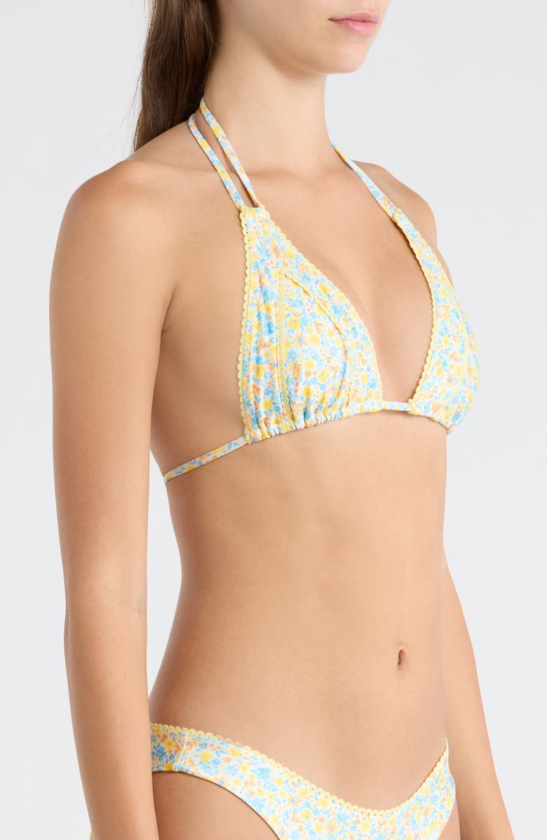 Kulani Kinis Decorative Panel Halter Bikini Top, Alternate, color, Dreamy Daze