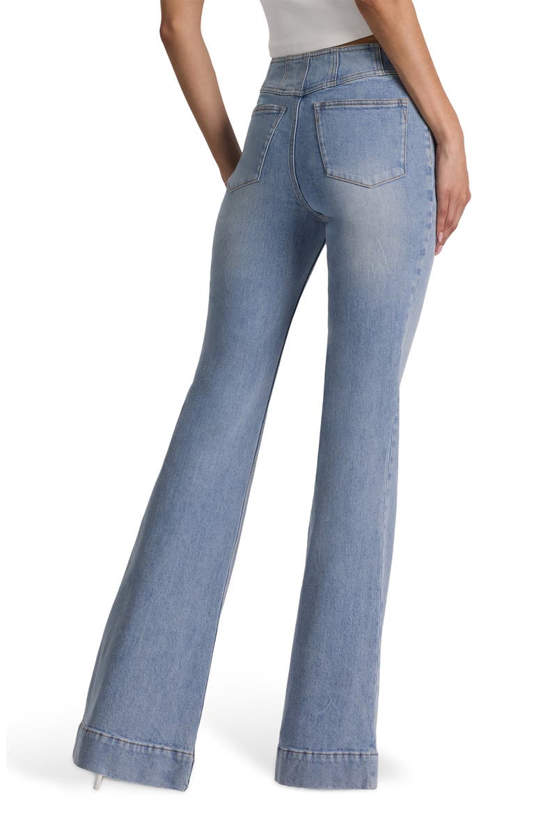 Chelsea Seamed Waist Wide Leg Jeans, Alternate, color, EDIE WASH