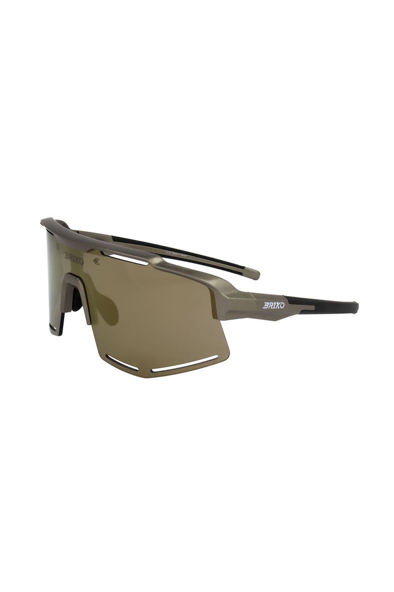 Shield Sport Sunglasses, Alternate, color, Chrome Gold