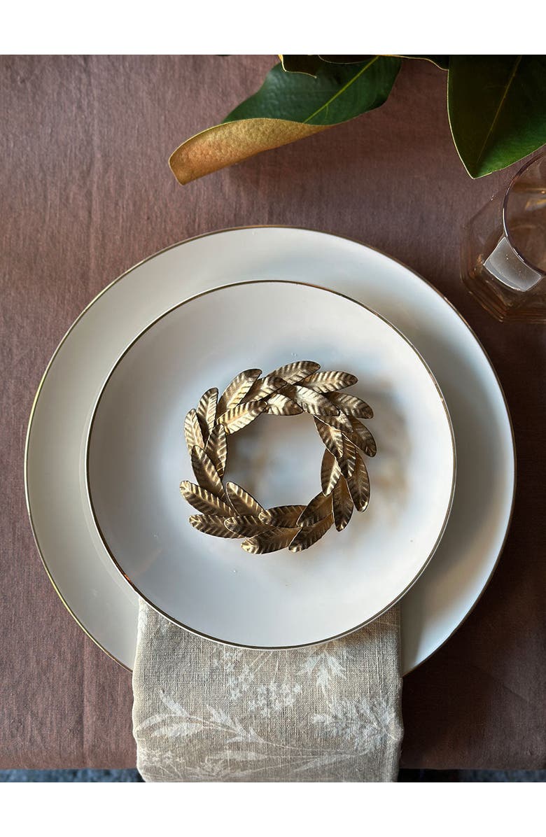 CG Hunter 7.5" Iron Wreath Ornament, Brass, Alternate, color, Brass