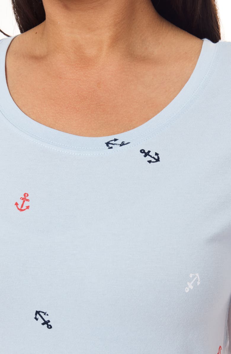 C & C California Karlie Scoop Neck T-Shirt, Alternate, color, Skyway Anchors