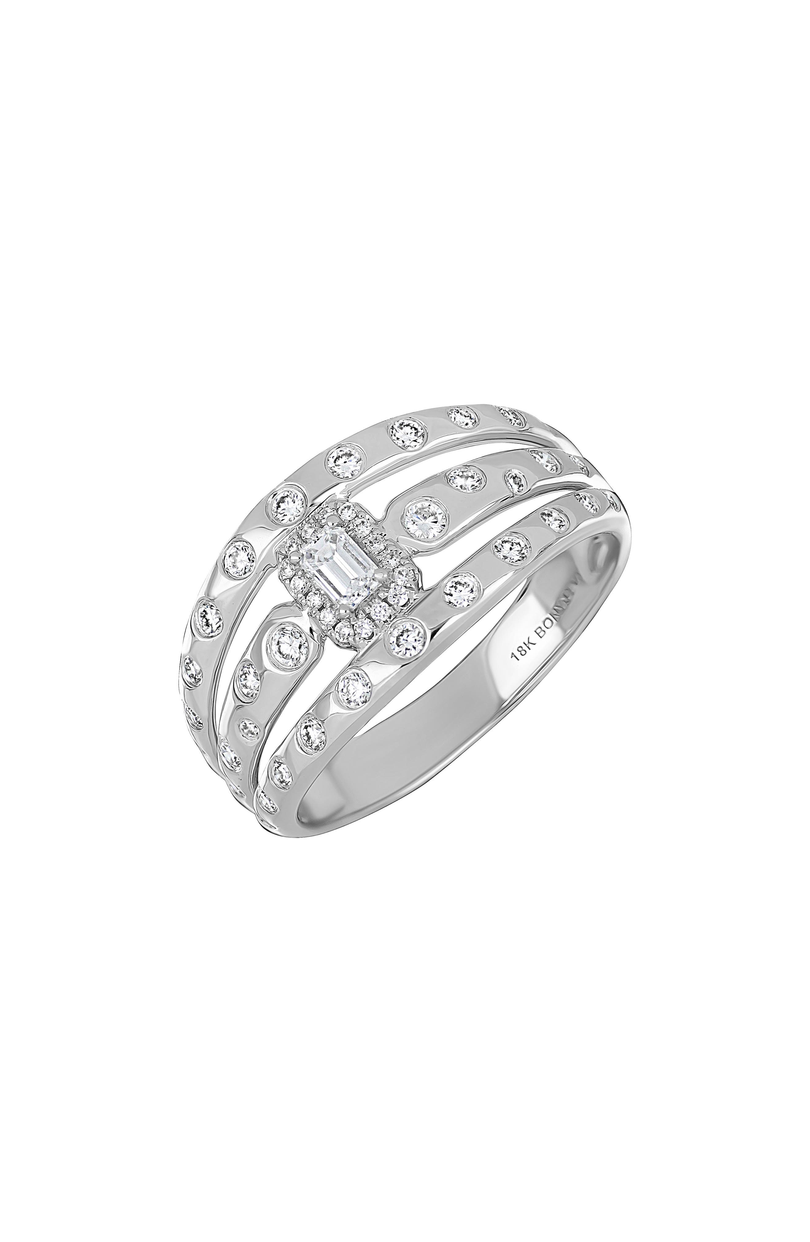 Kiera 18k Gold Diamond Statement Ring