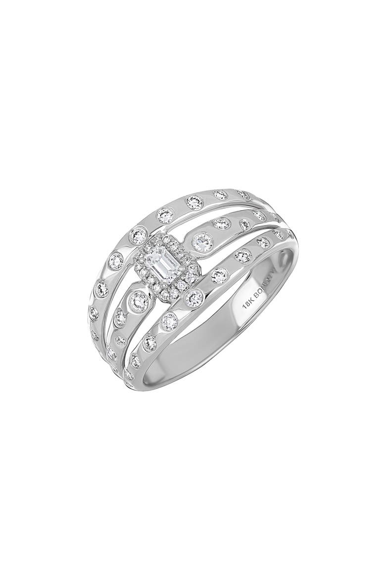 Kiera 18k Gold Diamond Statement Ring, Main, color, 18KW