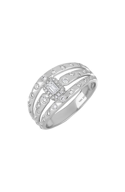 Kiera 18k Gold Diamond Statement Ring