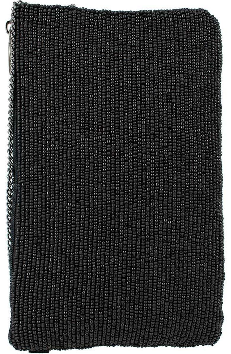 Mary Frances Accessories Make It Dirty Crossbody Phone Bag, Alternate, color, Black