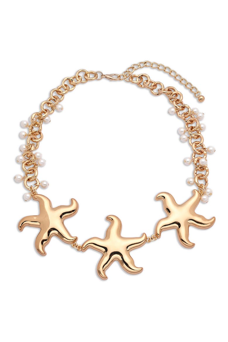 Lauren Starfish Necklace, Alternate, color, GOLD