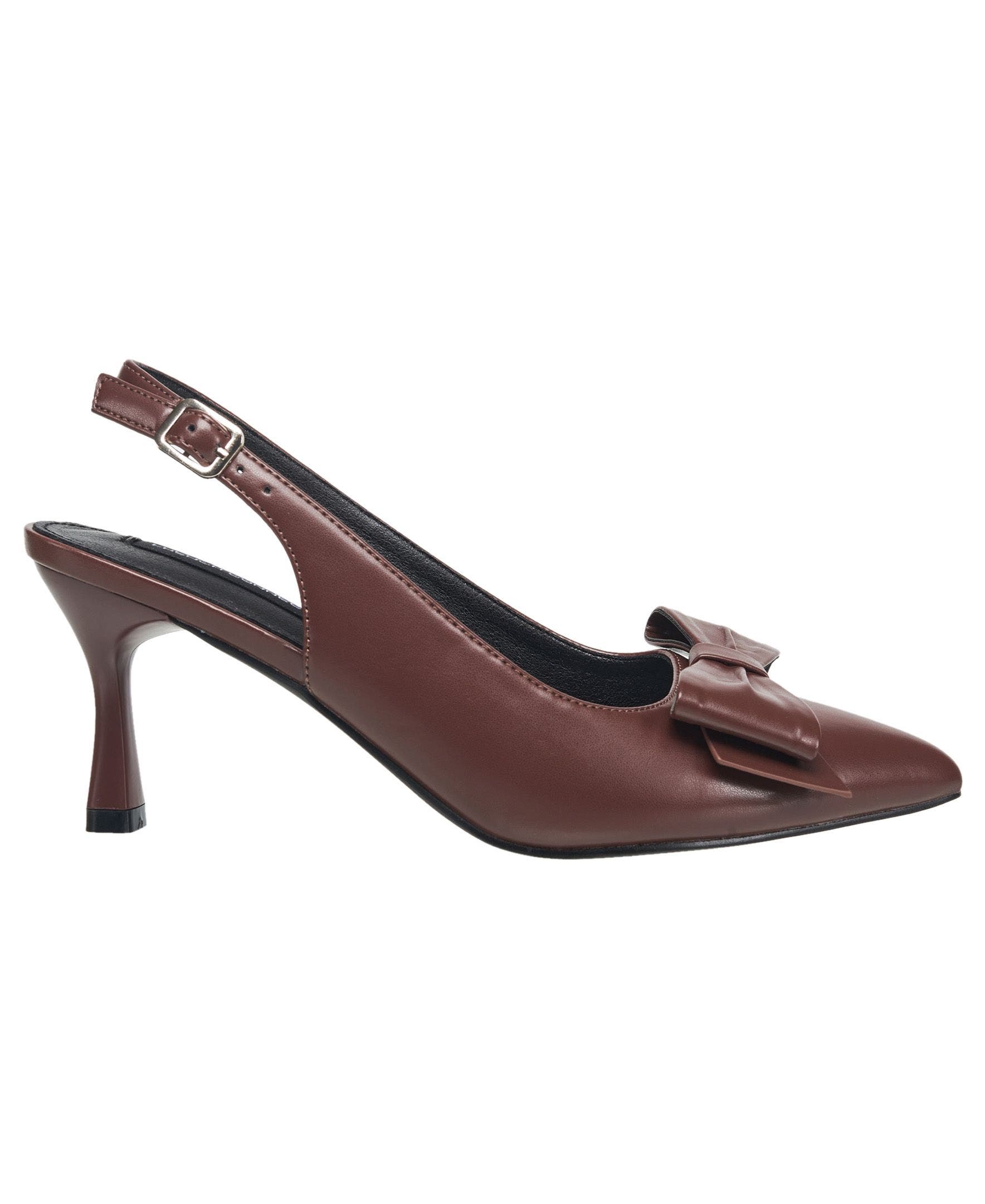 Bianca Oversized Bow Kitten Heel, Alternate, color, Brown