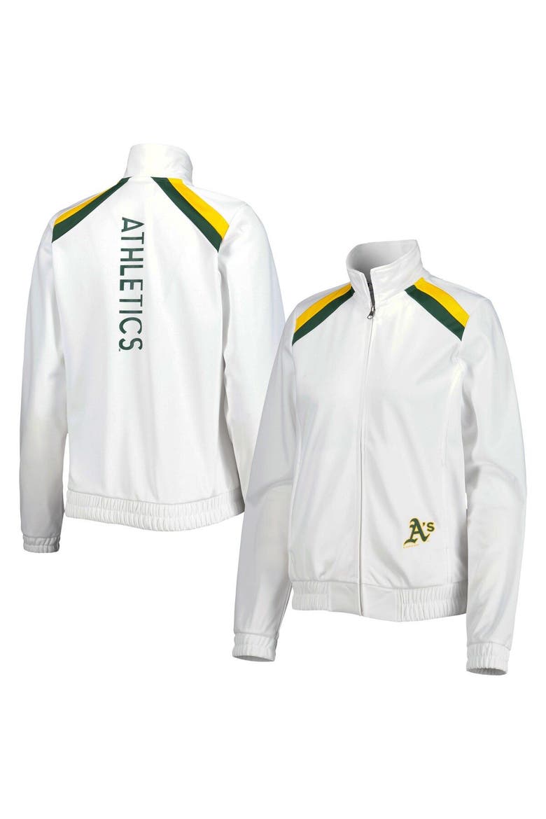 Women's G-III 4Her by Carl Banks White Oakland Athletics Red Flag Full-Zip Track Jacket, Main, color, White