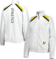G-III 4HER BY CARL BANKS Women's G-III 4Her by Carl Banks White Oakland Athletics Red Flag Full-Zip Track Jacket