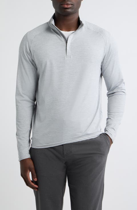 Crown Crafted Stealth Stripe Performance Quarter Zip Pullover