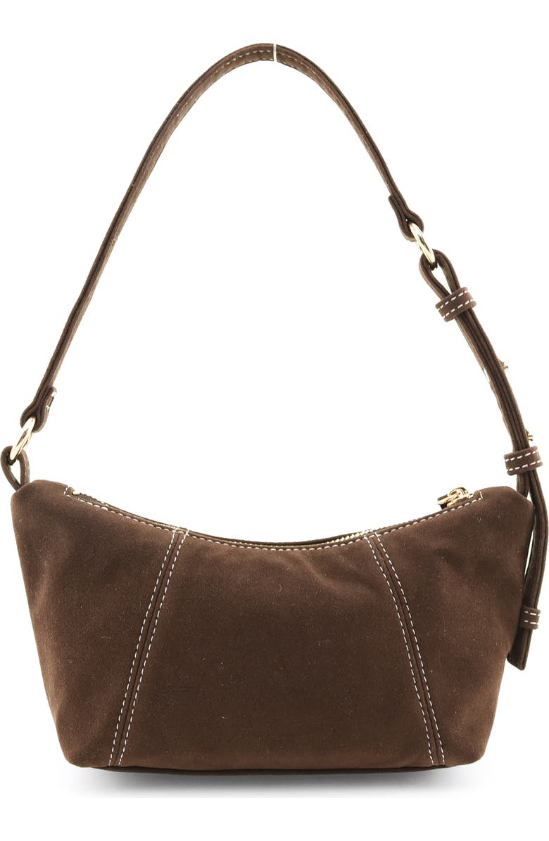 ALDO Moth Contrast Stitch Shoulder Bag, Alternate, color, Cocoa Brown