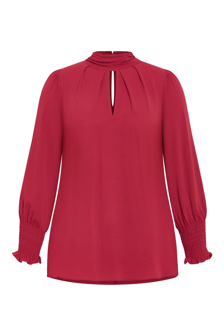 Iris Keyhole Top, Alternate, color, RUBY