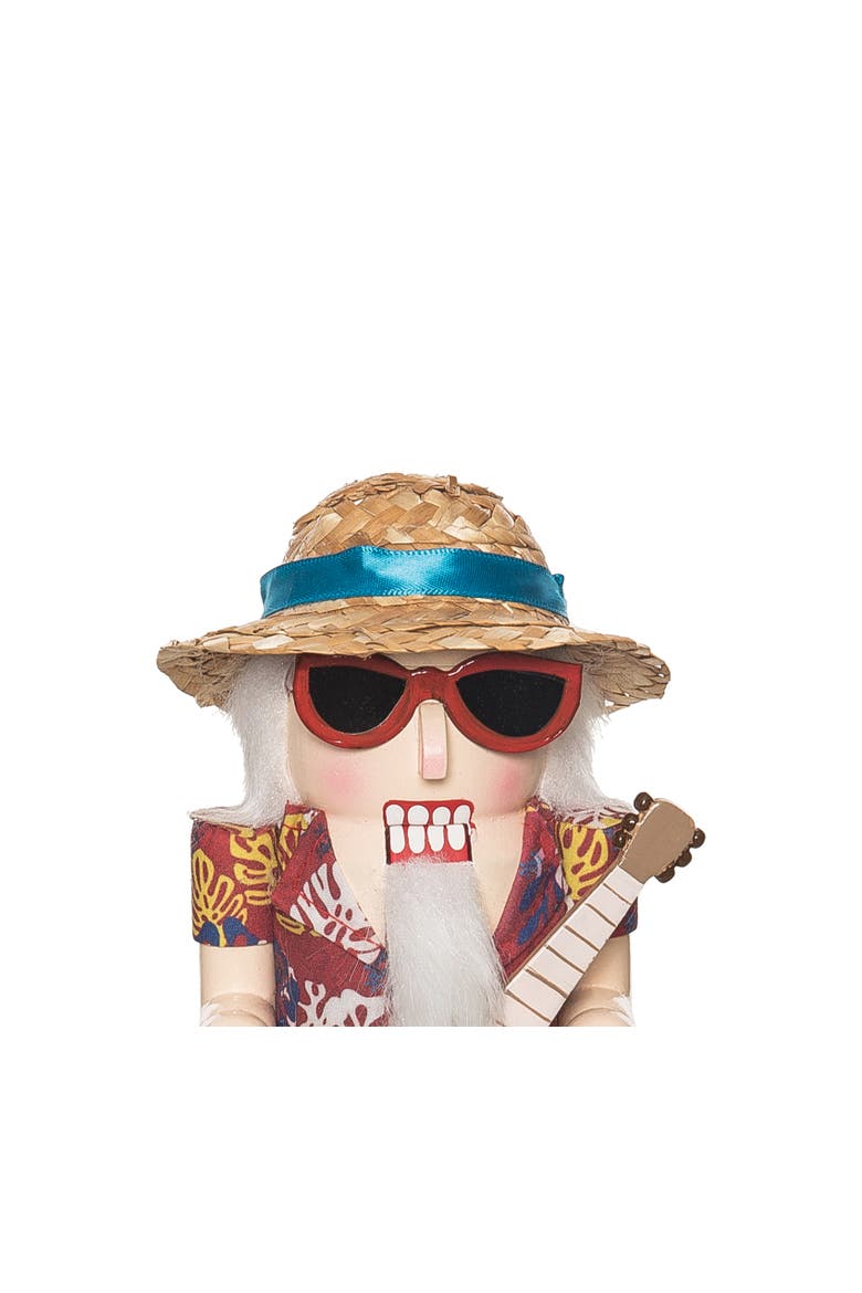 Nutcracker W/Guitar Figurine, Alternate, color, Red