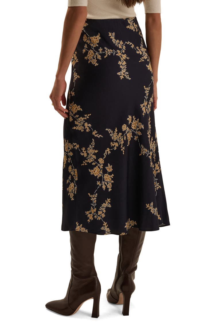 The Jojo Floral Maxi Skirt, Alternate, color, NAVY VINE FLORAL