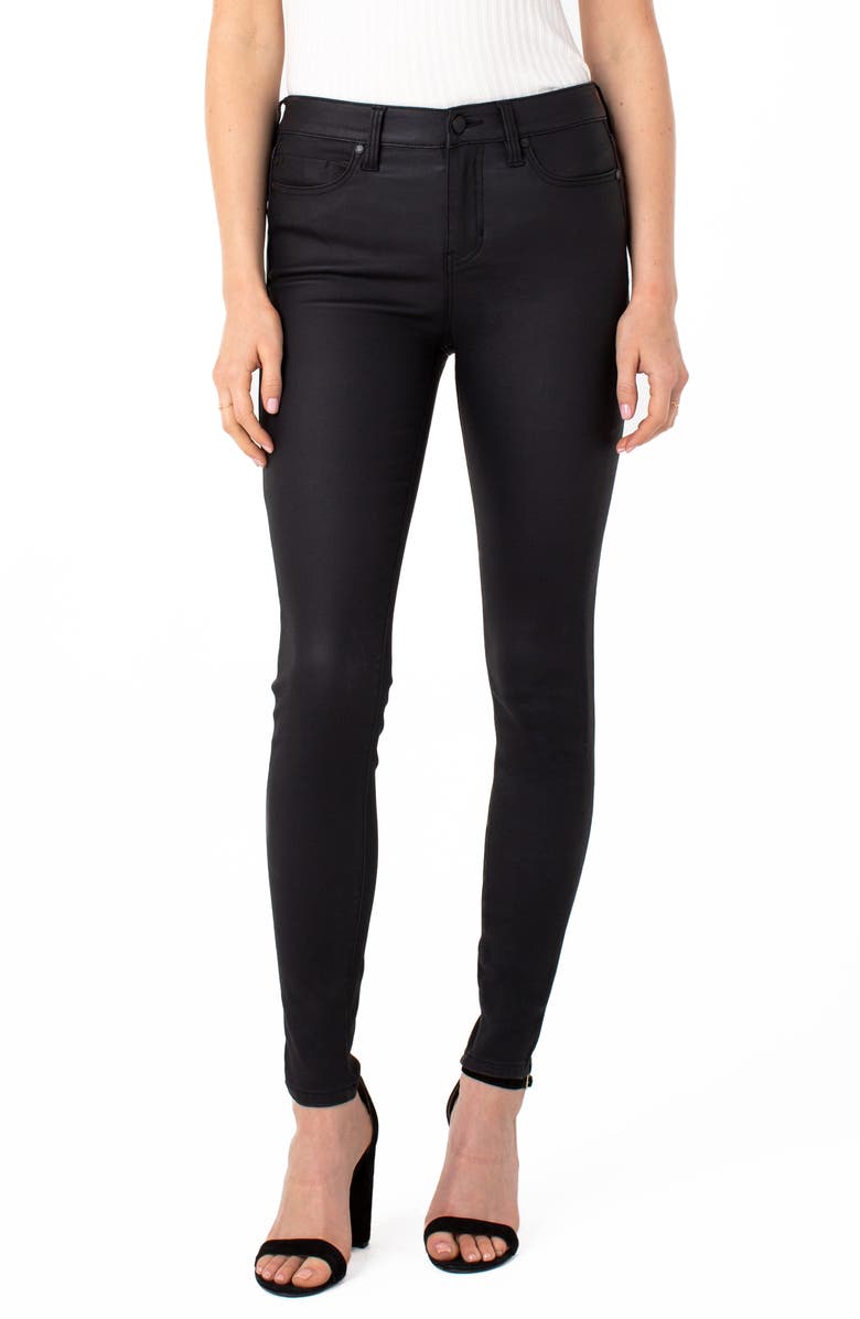 Liverpool Los Angeles Abby Coated High Waist Skinny Jeans, Main, color, 