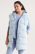 Zella Longline Hooded Puffer Vest