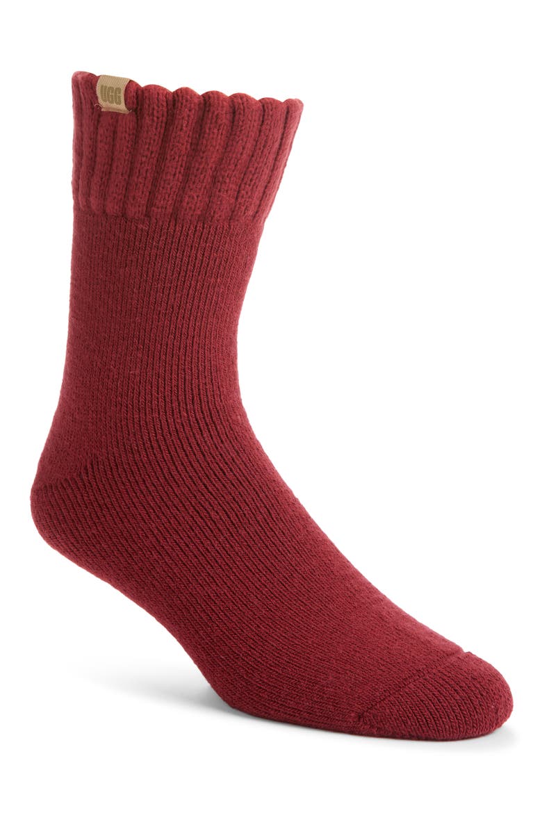 Camdyn Cozy Quarter Socks, Main, color, COFFEE BERRY