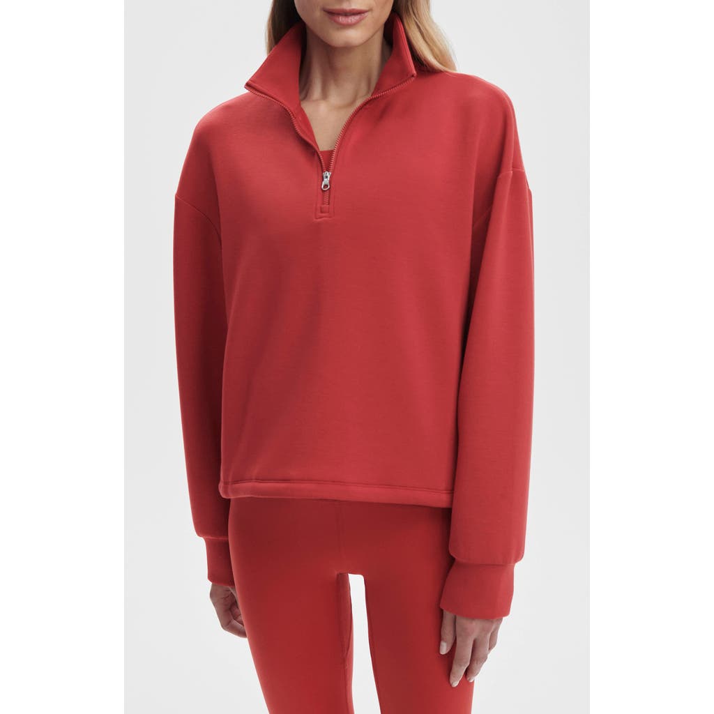 Varley Sian Spacer Half Zip Pullover In Red