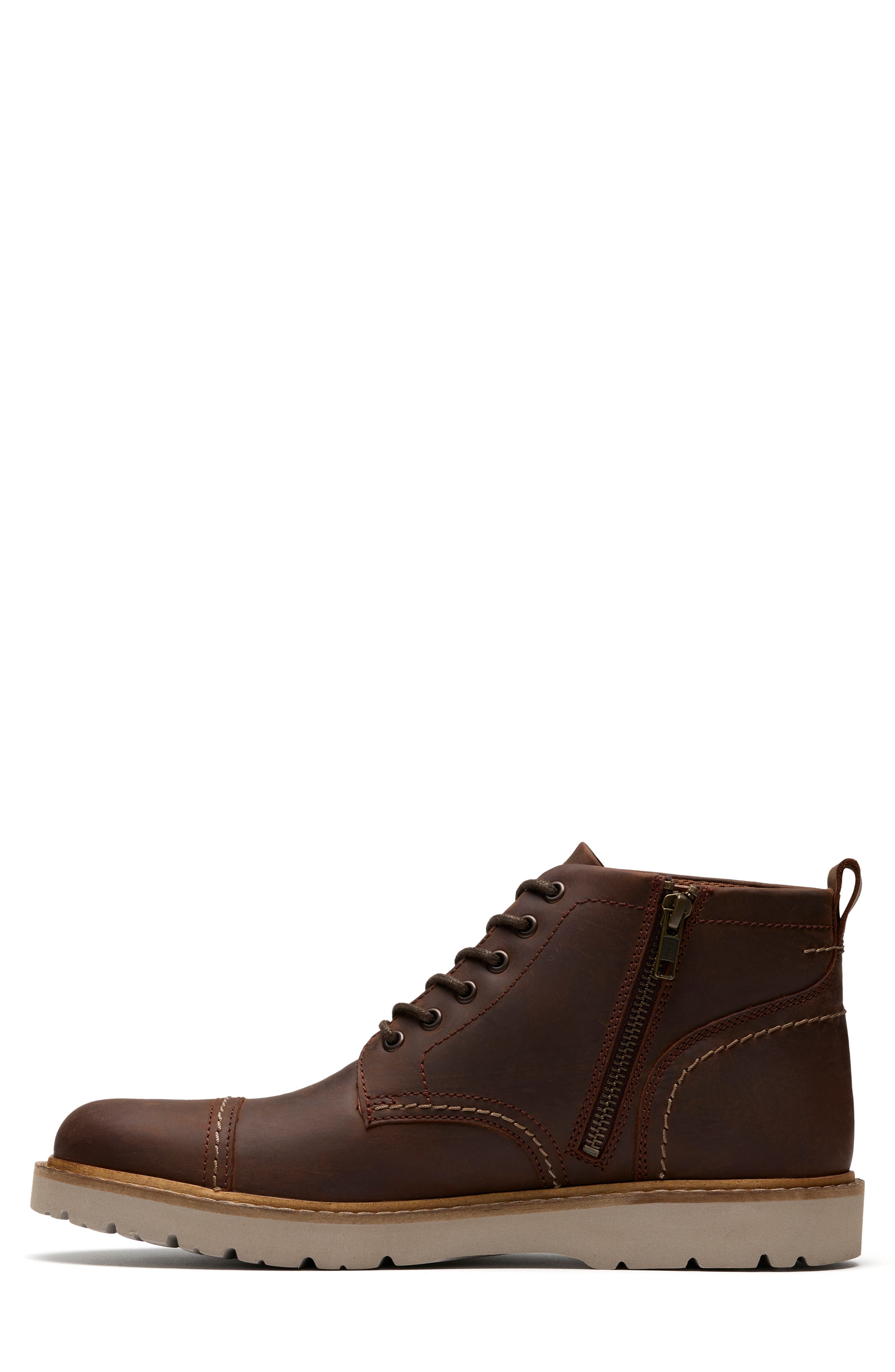 Clarks<sup>®</sup> Weltridge Side Zip Boot, Alternate, color, Tan Leather
