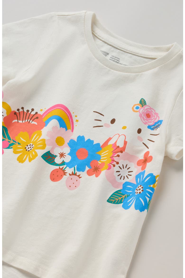 Kids' Cotton Graphic T-Shirt, Alternate, color, WHITE SUGAR HELLO KITTY