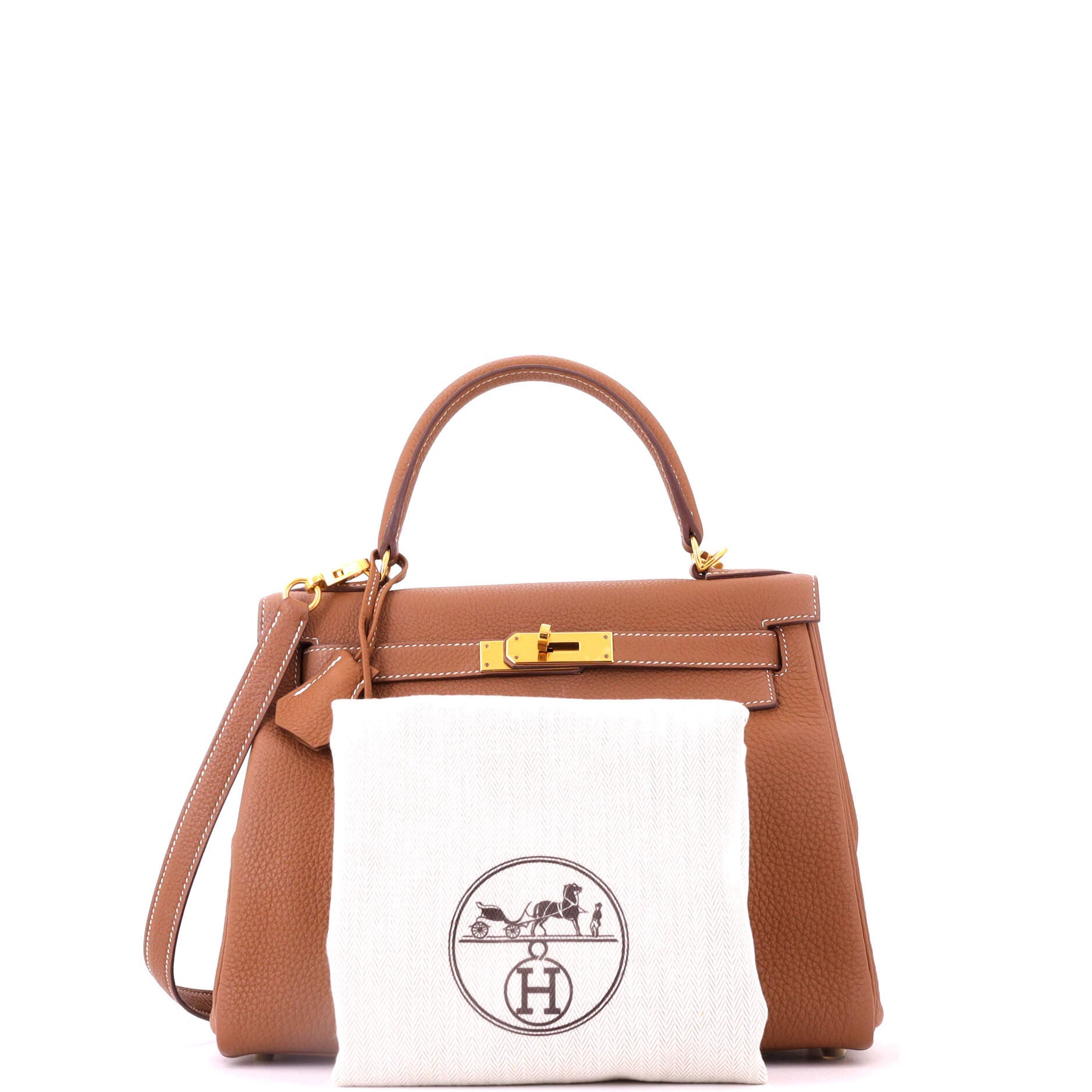 Kelly Handbag Brown Togo with Gold Hardware 28, Alternate, color, Metallic Gold