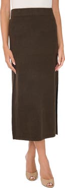 1.STATE Side Slit Midi Skirt