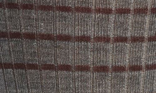 Pantherella Worthington Stripe Merino Wool Blend Dress Socks In Gray