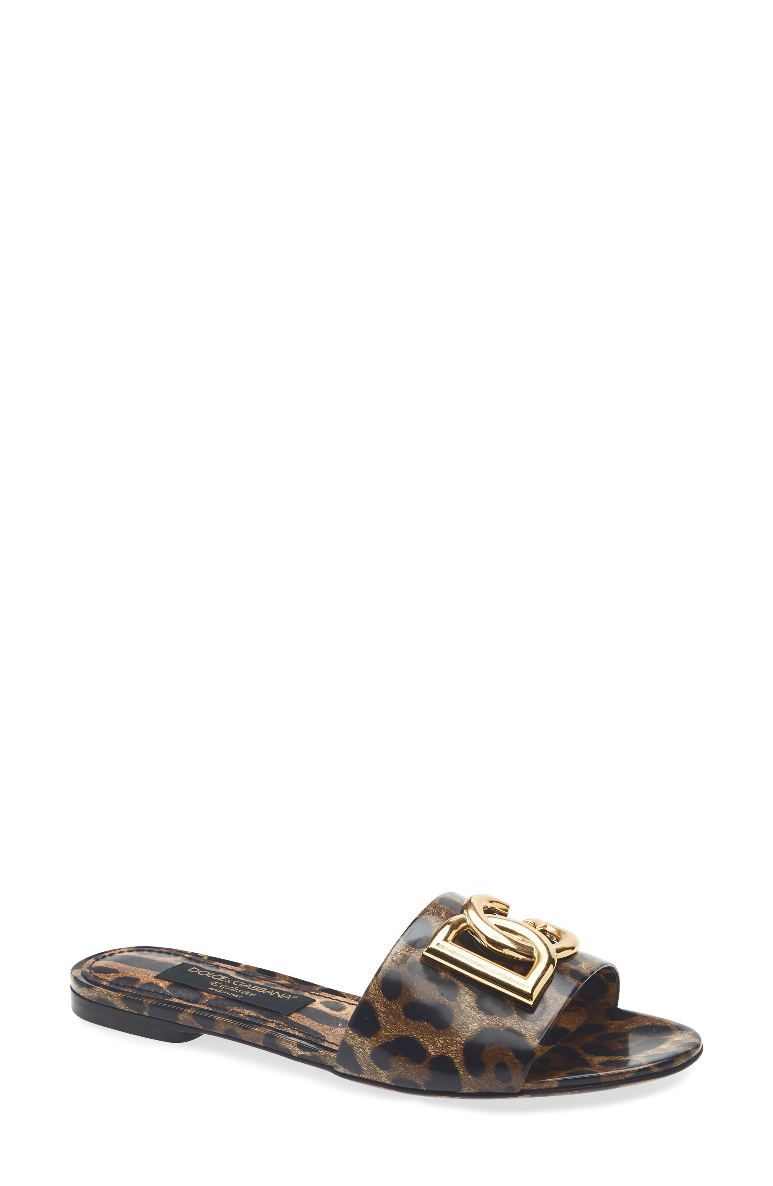 Bianca Leopard Slide Sandal, Main, color, HA93M LEO
