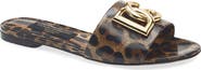 Dolce&Gabbana Bianca Leopard Slide Sandal
